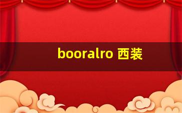 booralro 西装